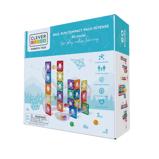 Cleverclixx Ball Run Compact Pack (60 delig) - Magnetische tegels