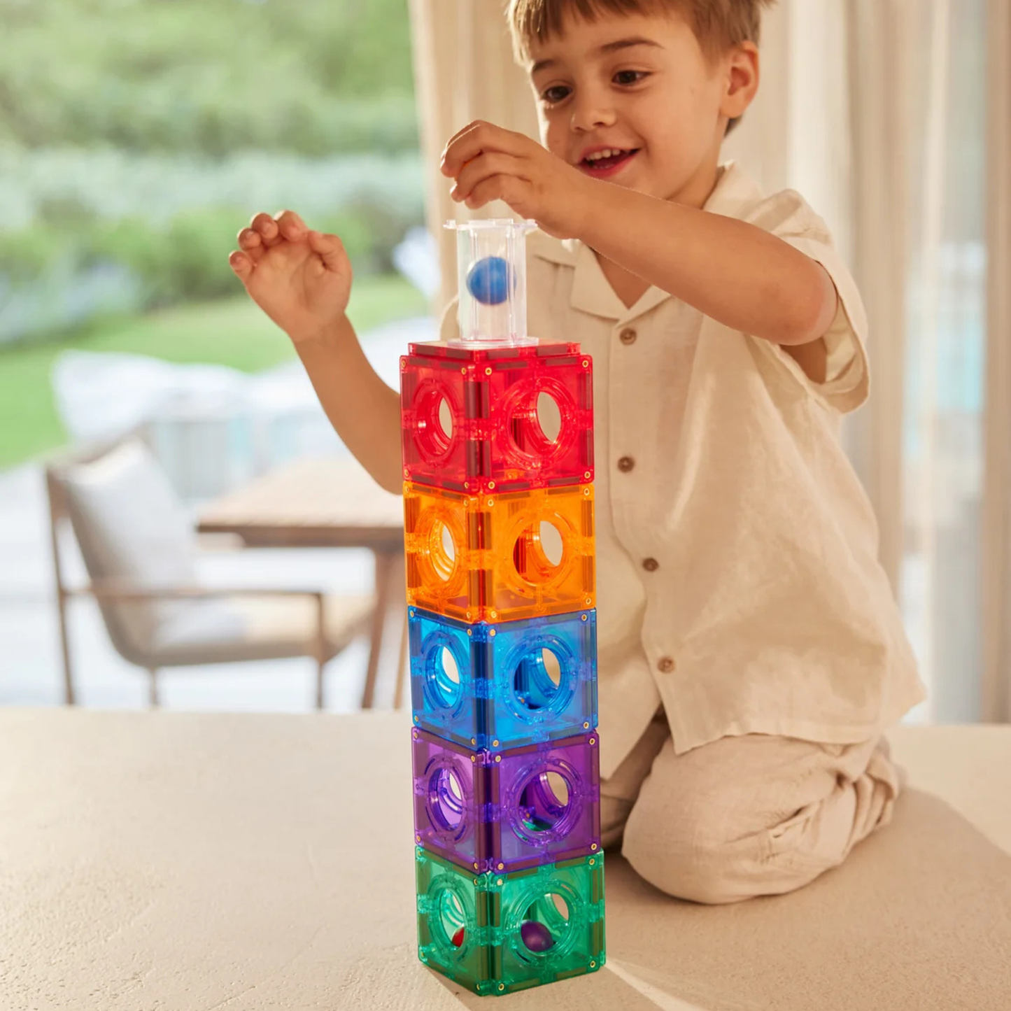 Cleverclixx Ball Run Compact Pack (60 delig) - Magnetische tegels