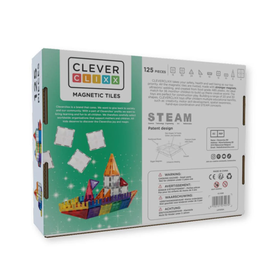 Cleverclixx Inventive Pack Intense (110-delig + 15 GRATIS bonus-tegels Limited Edition) - Magnetische tegels