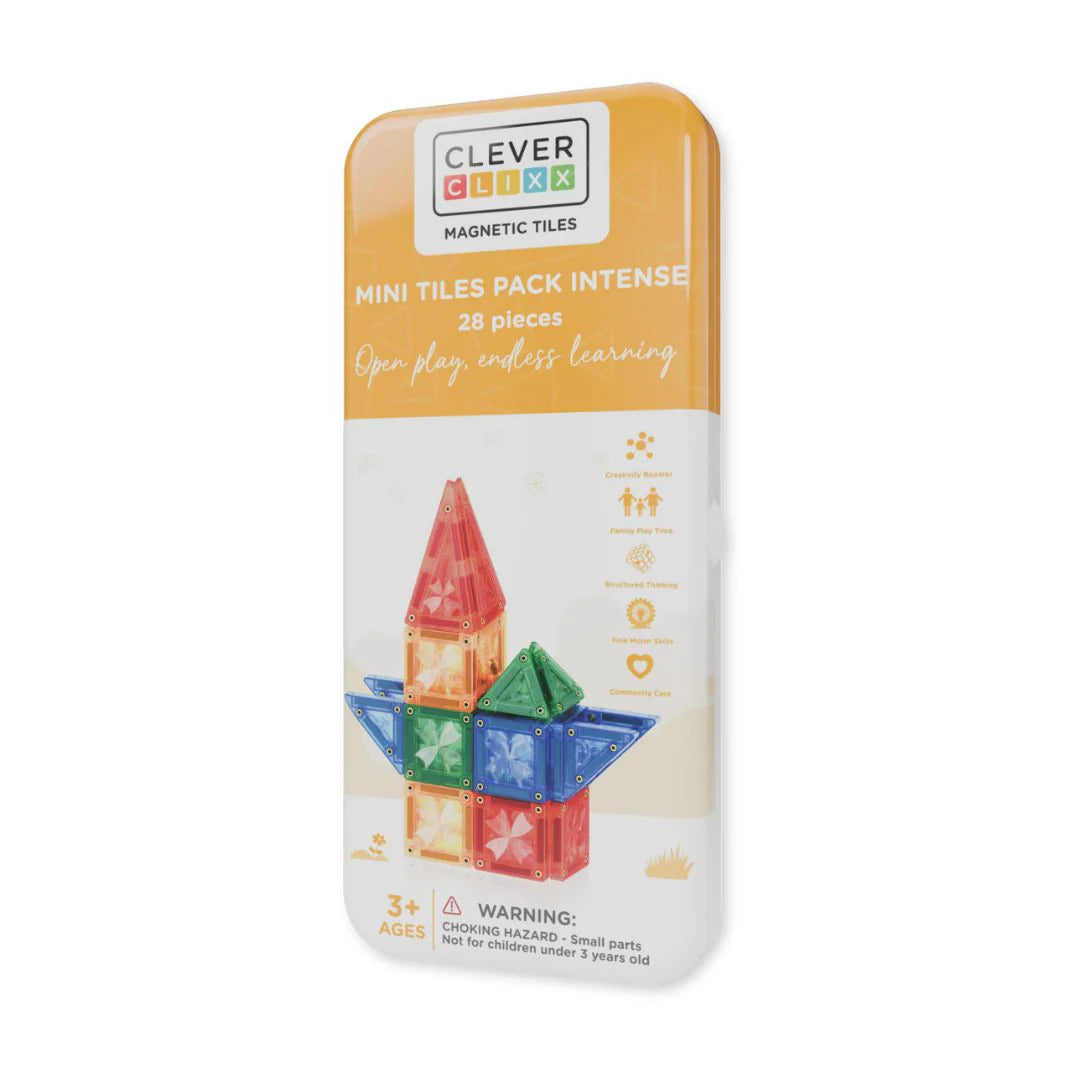 Cleverclixx Mini Tiles Pack Intense (28 delig) - Magnetische tegels (compact)