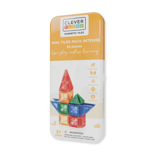 Cleverclixx Mini Tiles Pack Intense (28 delig) - Magnetische tegels (compact)