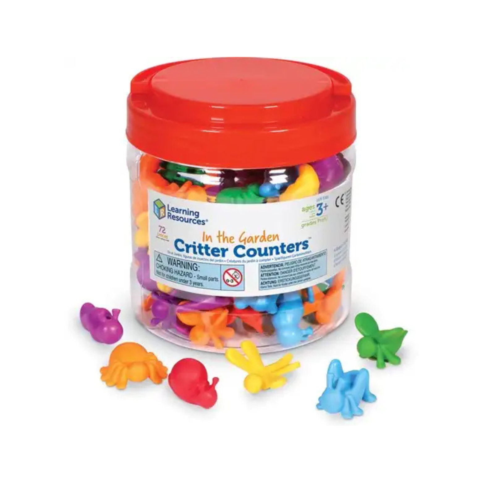 Learning Resources - In The Garden Critter Counters® (Set of 72) Wonder Sense