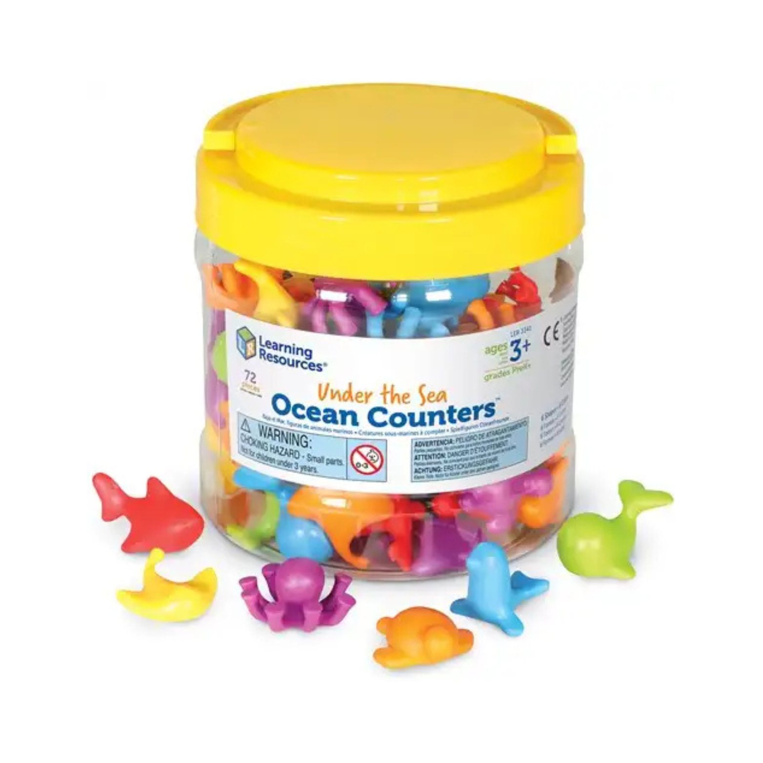 Learning Resources - Under The Sea Ocean Counters® (Set of 72) Wonder Sense