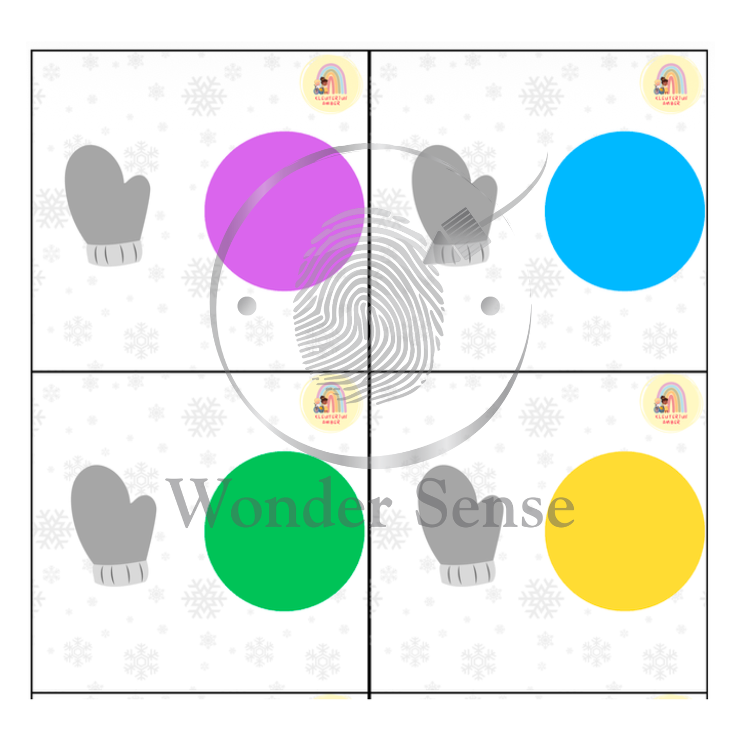 Digitale Opdrachtkaarten wanten – sorteer- / stapelspel