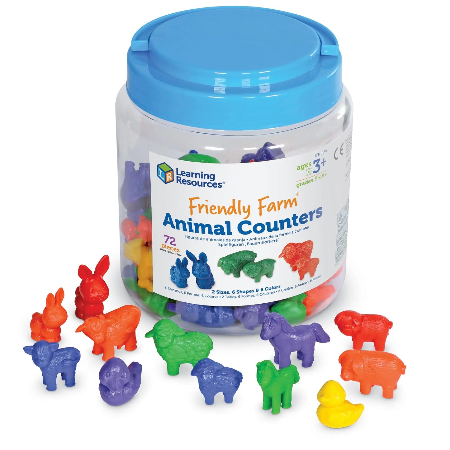 Learning Resources - Friendly farm animal counters (Set of 72)