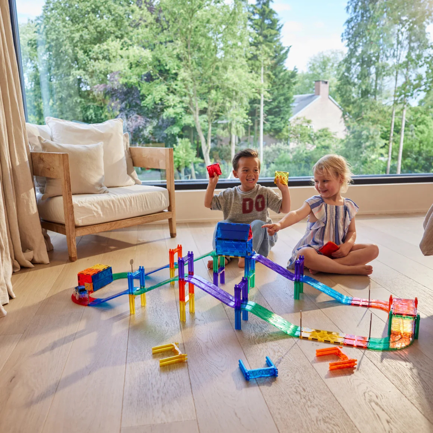 Cleverclixx Race Track Pack (65 delig) - Magnetische tegels