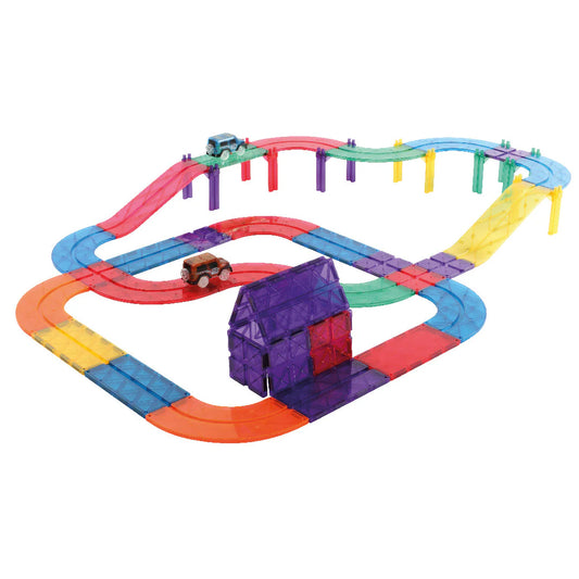 Cleverclixx Race Track Pack (65 delig) - Magnetische tegels